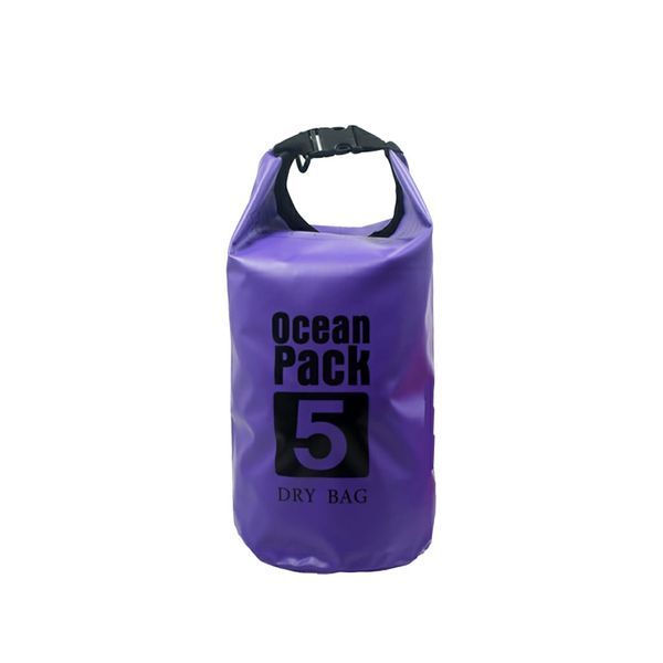 Ocean Pack Waterproof Dry Bag 5L-Purple