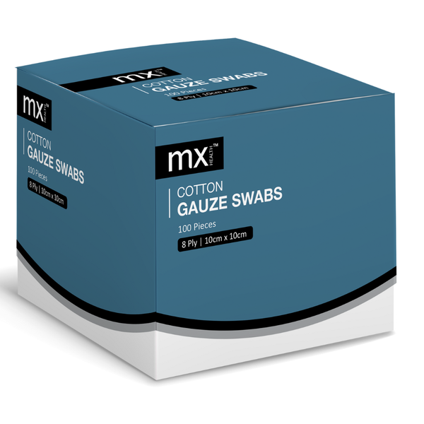 mx Gauze Swabs 100x100mm 8ply Non-Sterile