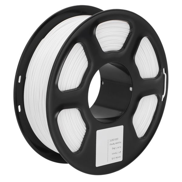 1.75mm PETG Filament, White, 2.2lbs