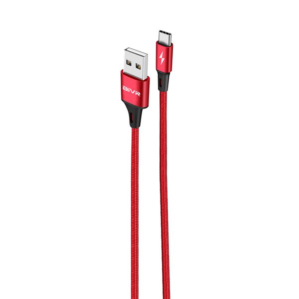 AiVR K006 Premium Braided Type-C Cable 3m — Red