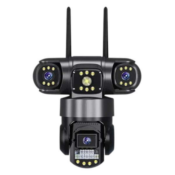 Triple-Lens PTZ Security Camera - 350 AI Tracking &amp; Color Night Vision