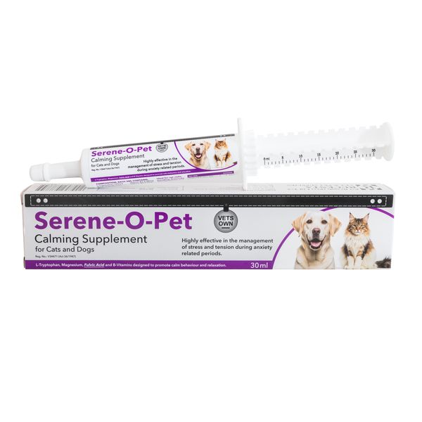 Vets Own Serene-O-Pet Calming Supplement for Cats and Dogs 30ml