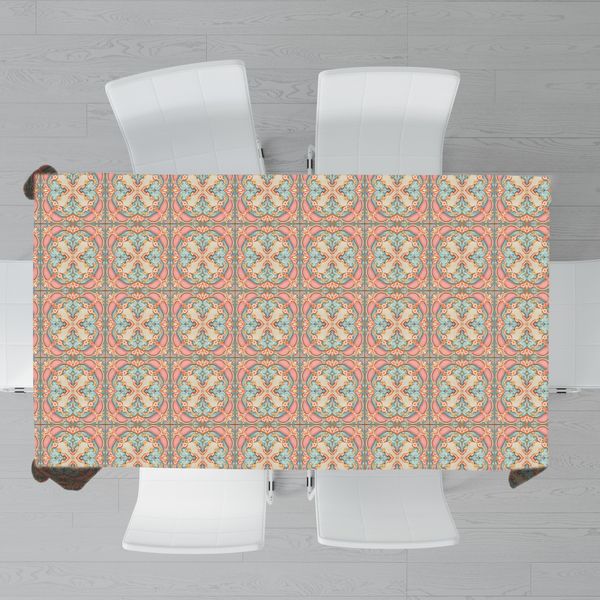 Painted Victorian Hall of Blossoms Rectangle Tablecloth