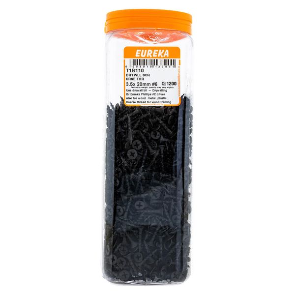EUREKA Drywall Screw Coarse Thread 3.5 x 20mm #6 Q:1200 T1B110