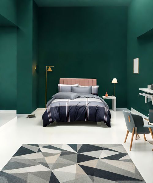 Grey-Black Polyester Casual 6 Piece Duvet Cover