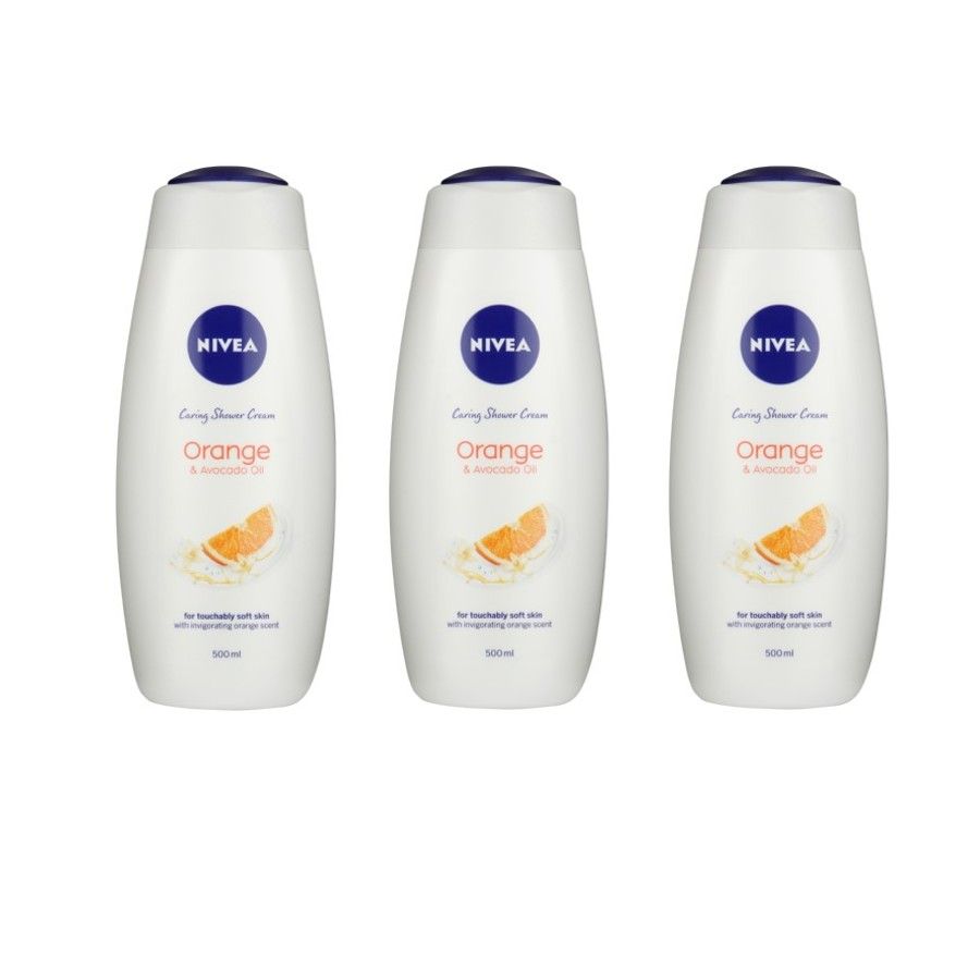 Nivea Caring Shower Cream Orange & Avocado Oil (3x 500ml) Shop