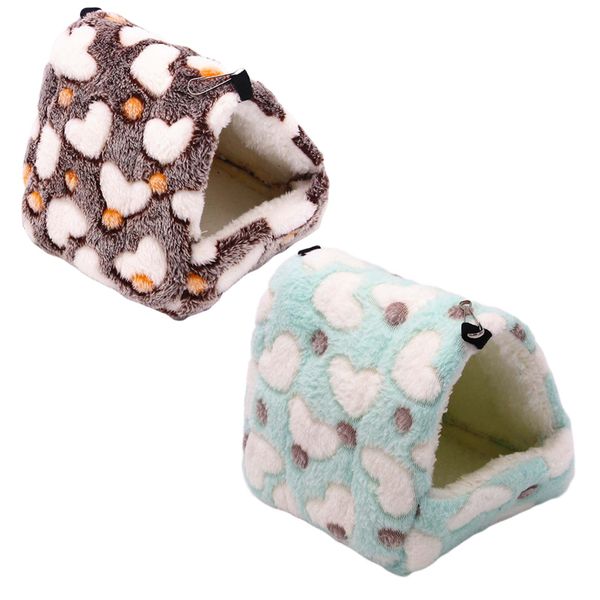 2-Pack Mini Pet Nest House -Hanging Hammock Warm Bed for Bird/Animal (25cm)