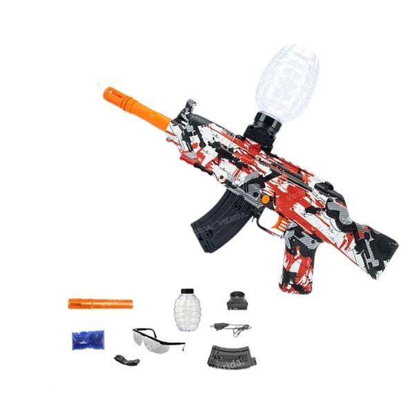Gel Ball Blaster AK47 Gun Red - Gift For Boys And Men