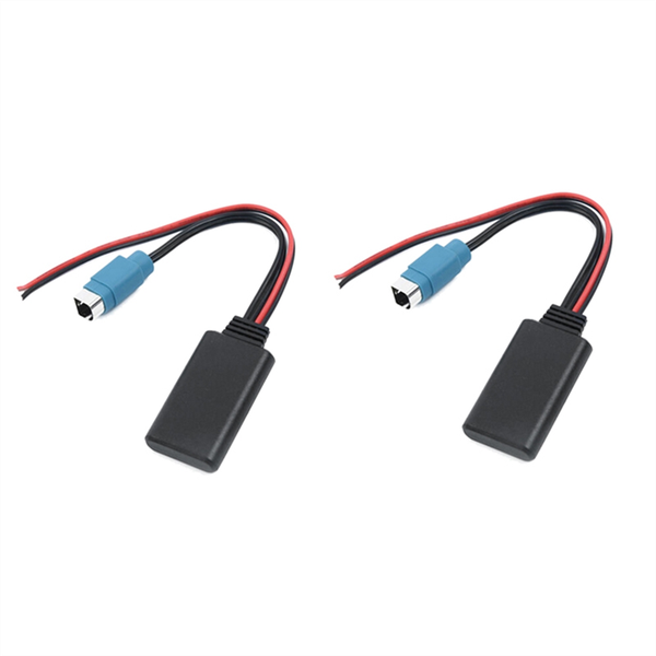 2PCS Car Bluetooth Module Music Adapter Aux Audio Cable for Alpine