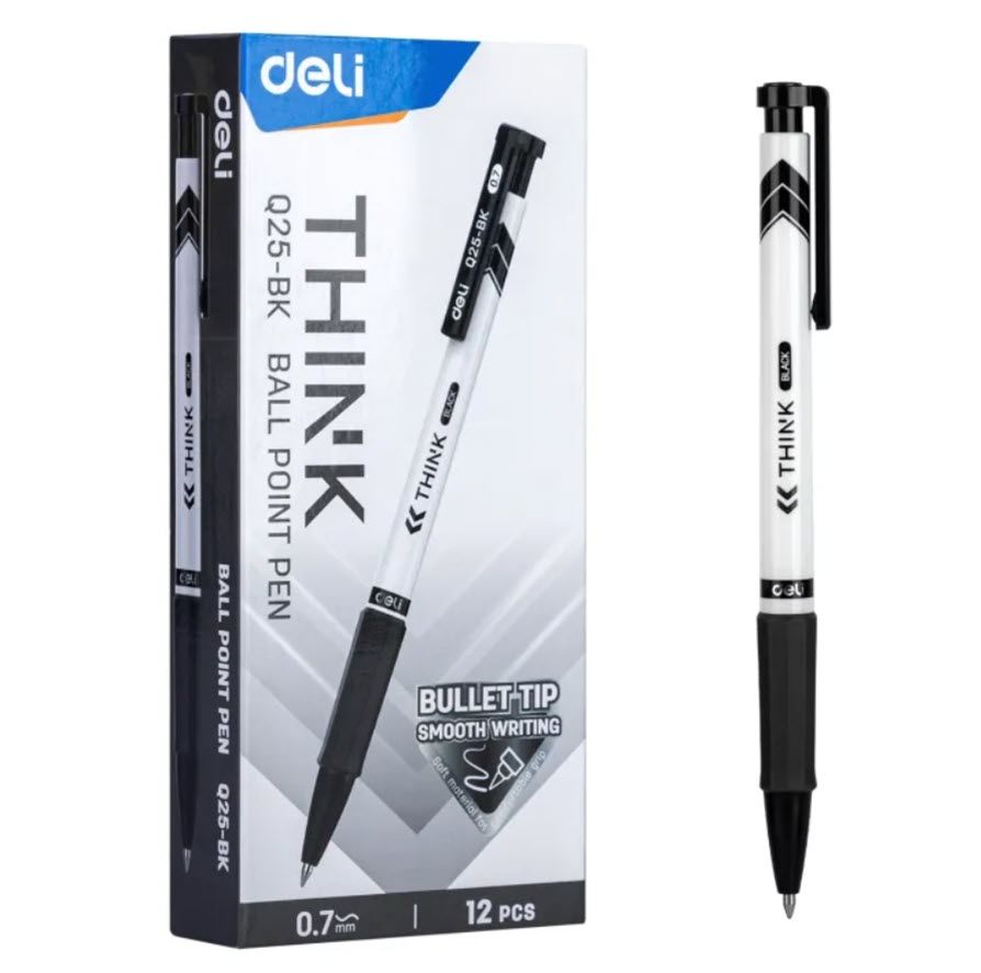 Deli 12PCS Smooth Writing Ballpoint Pen 0.7mm EQ25 Shop Today. Get it