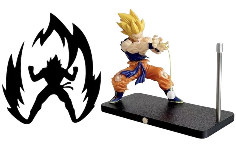 D.Ball Z Kamehameha Goku Night Light &amp; Wall Decal - 2 Pce Set Decor