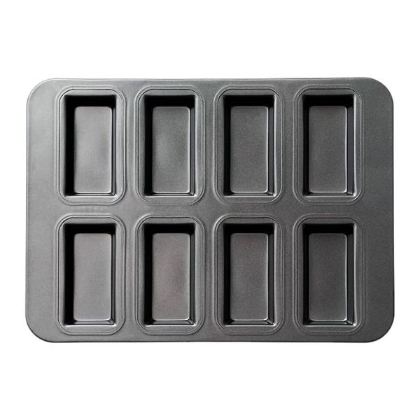8-Cavity Non-Stick Financier and Brownie Pan - Black