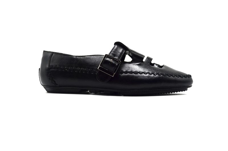 TTP Women's Buckle Moccasin with Cut out Details on Vamp