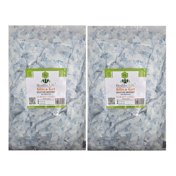 Healthy Life Desiccant Silica Gel - Food Grade - 5g Sachets -500 x 2 Packs