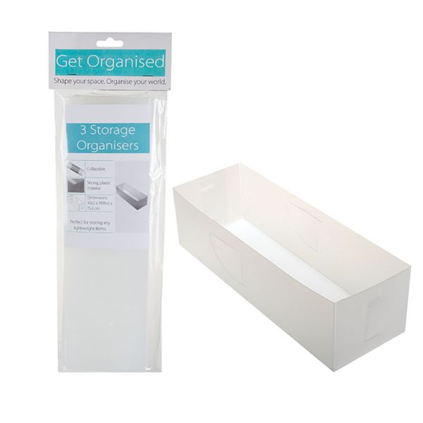 Storage Set - 3 Piece - 30cm x 10cm x 7cm - 8 Pack