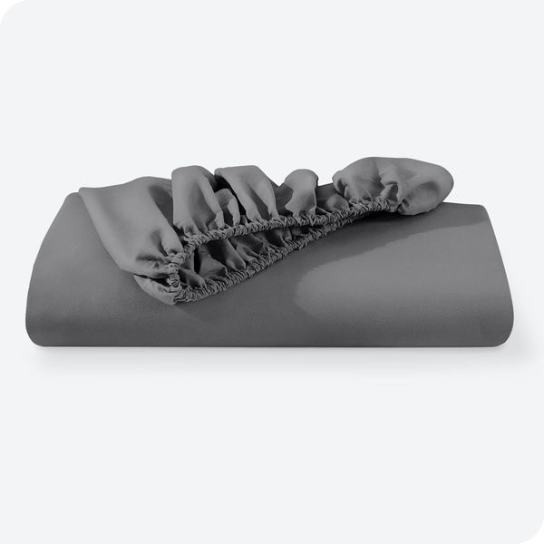 Jersey Knit Fitted Sheet Charcoal