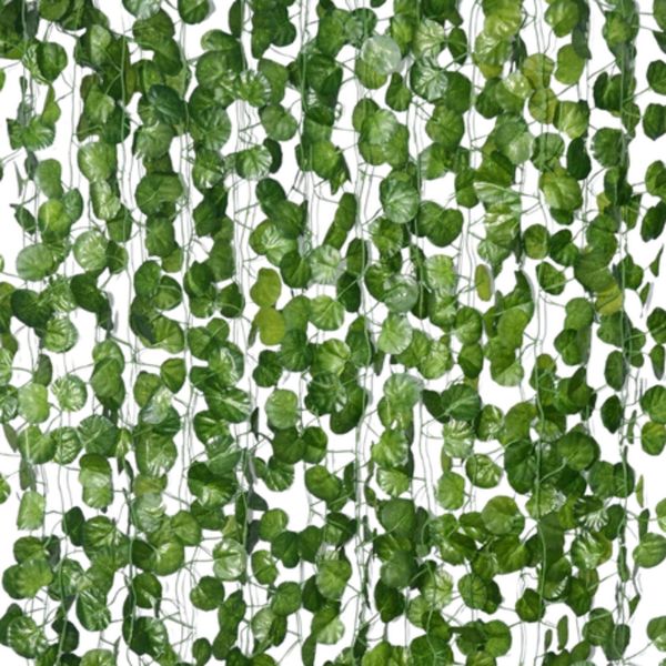 12 Strands Artificial Green Vines with 70 Leaves - Malus Spectabilis