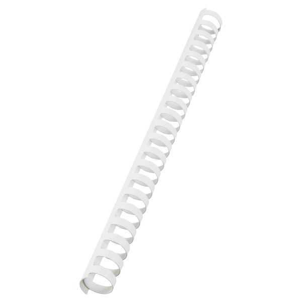 GBC: 19mm 21 Loop PVC Binding Combs - White (100 Pack)