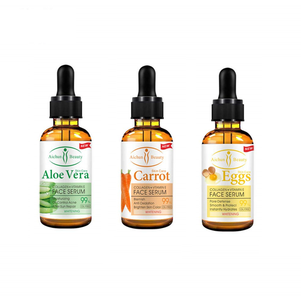 iMbali 3piece - Facial Serum Set - Carrot, Aloe &amp; Egg
