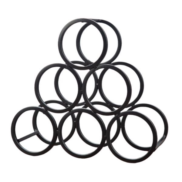 Geometric Ring Wine Display Rack