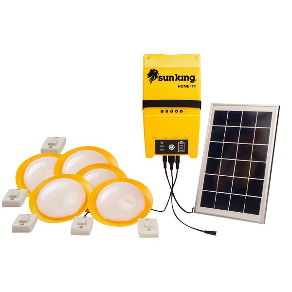 SunKing Home 120 5 Lights Full Solar Kit 5L SK415