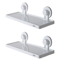 Bathroom Shelf with Suction Cups - 2 Pack