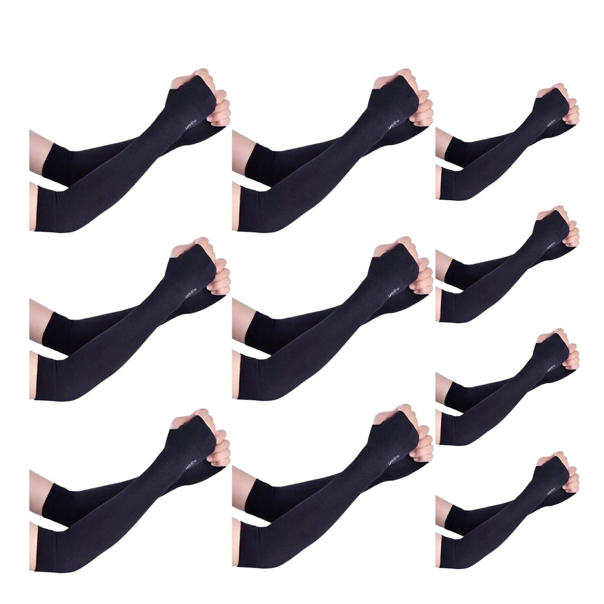 Let's Slim Arm Sleeves UV Sun Protection Arm Cover Sleeves - 10 Pairs