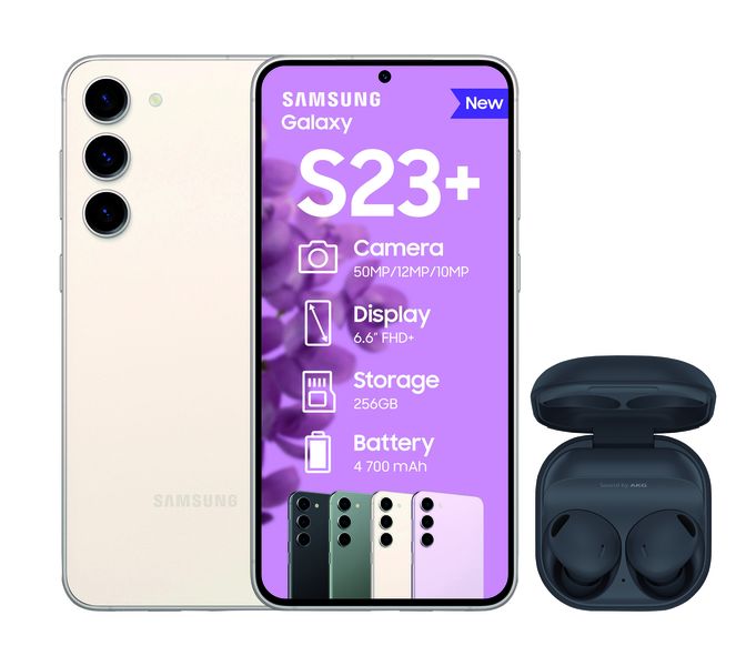 Samsung Galaxy S23 Plus 5G 256GB Dual Sim - Cream with Buds2 Pro