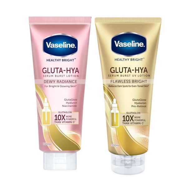 300ml Day &amp; Night Vaseline Gluta HYA Lotions Dewy Radiance &amp; Flawless Glow