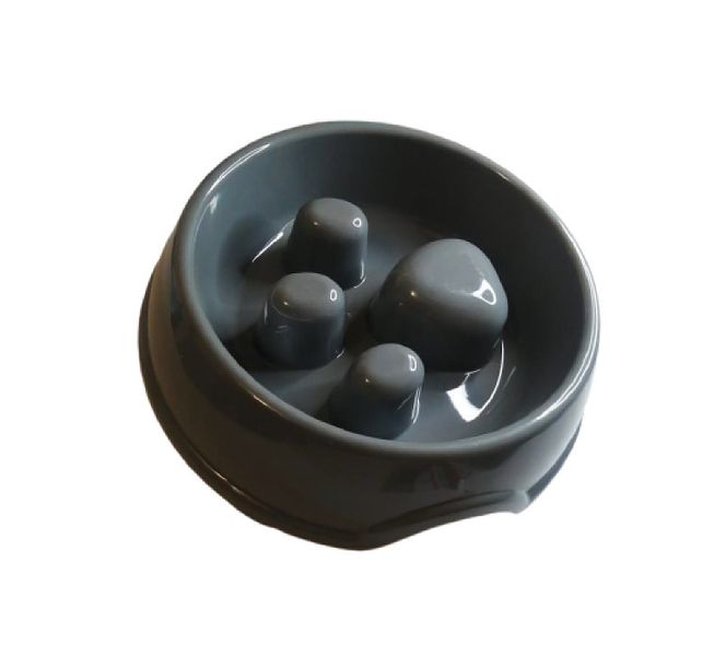 Dog Slow Feeding Bowl (Grey) - Small