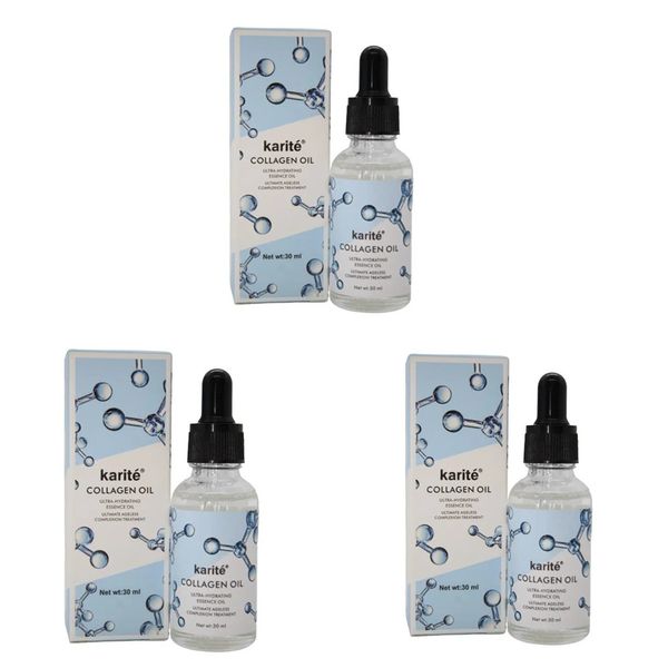 3 x Karite Collagen Oil Essential Oil Face Skin Serum 30ml