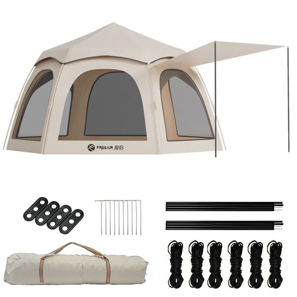 Automatic Family Camping Tent Pop up Mushroom Outdoor Glamping House Tent