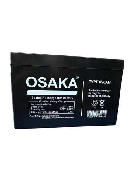 OSAKA 6V 8Ah Multipurpose Sealed Rechargeable Lead-Acid Battery