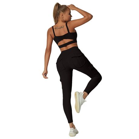 Cargo Gym Leggings Black