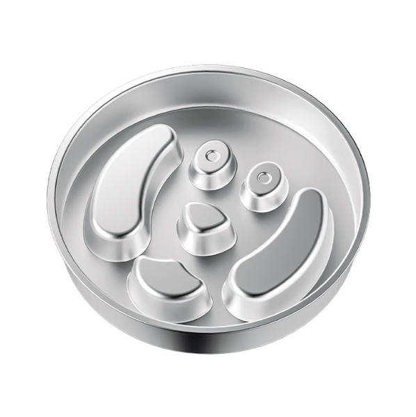 Stainless Steel Slow Feeder Bowl Non-Slip Pet Food Bowl Anti-Tip