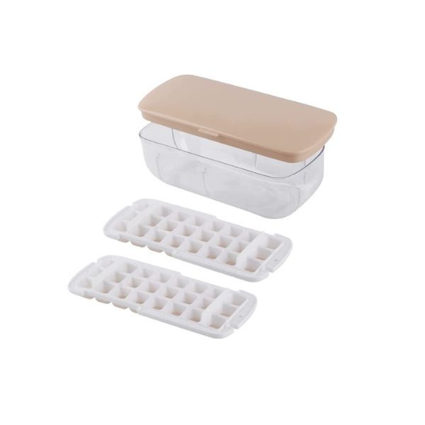Press-Release Ice Tray With Lid (Pink image