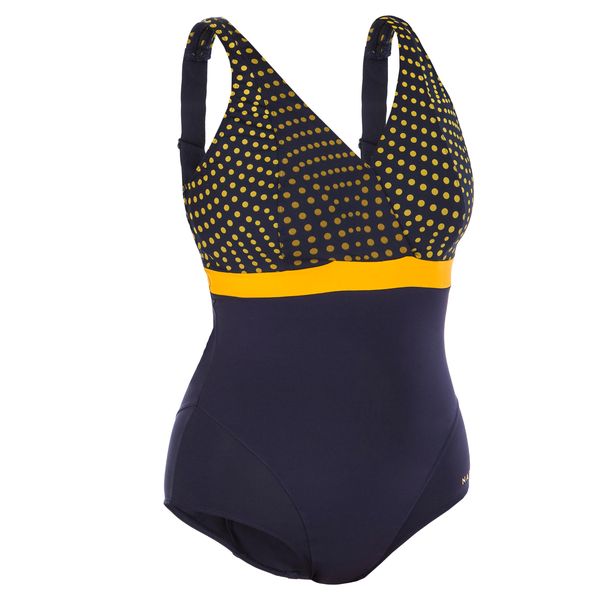 Nabaiji Women's 1-Piece Aquafitness Swimsuit Mia Dot Blue D/E Cup