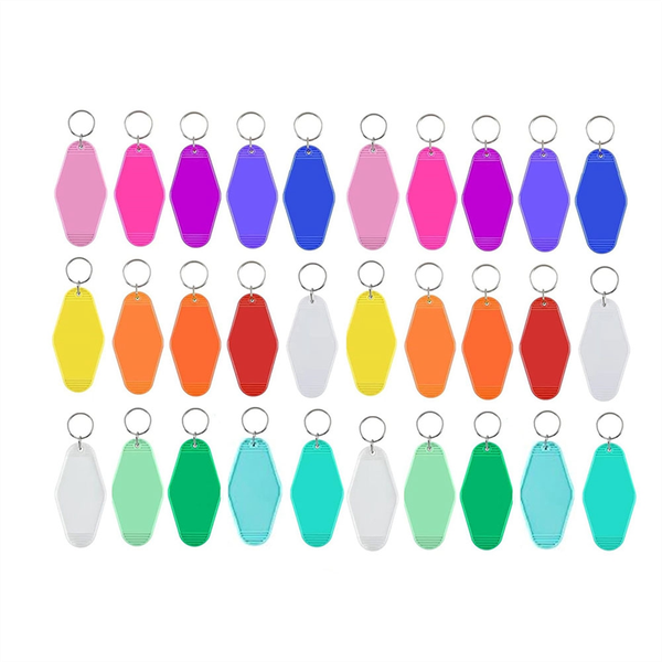 Blank Hotel Keychains Bulks Rhombus Motel Keychain Blank With Ring