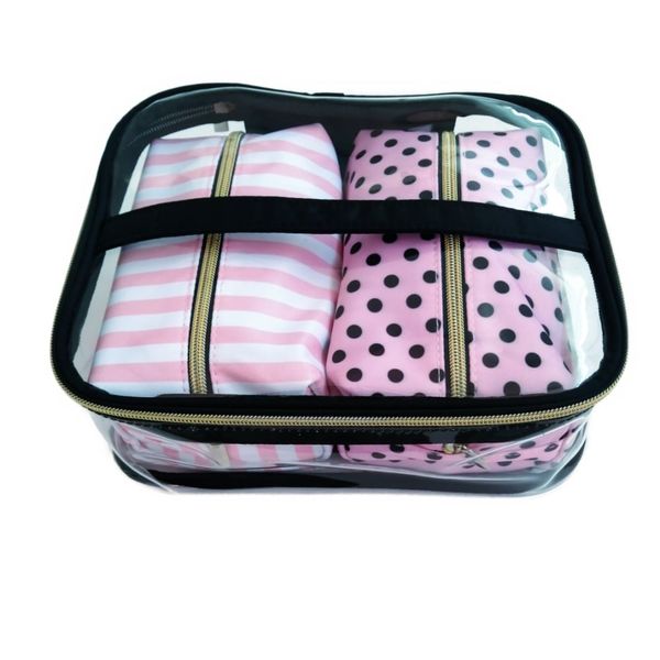 GreenLeaf Makeup Toiletry Cosmetic Bag 3 Piece