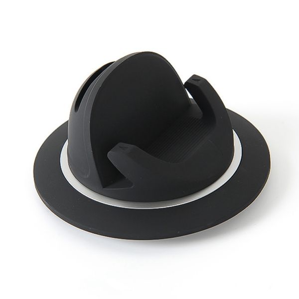 Car Phone Mount - 360 Rotation, Black, Compact Size