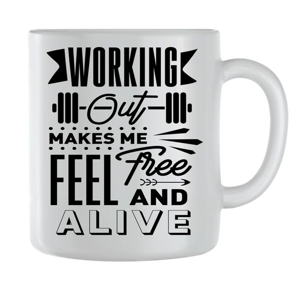 Alive Coffee Mugs for Men Women Trendy Workout Quote Graphic Cup Present207