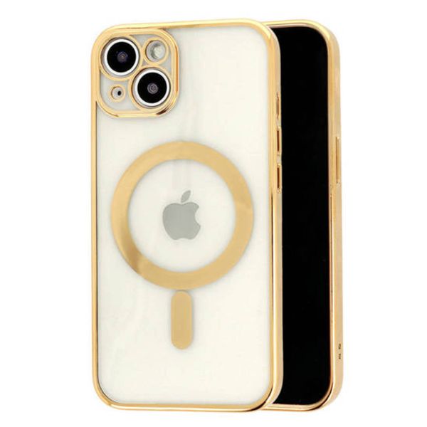 L.V.M MagSafe Case for iPhone 14 Silicone Camera Chrome Green
