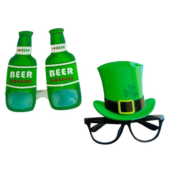 St Paddy's Day: St Patrick's Day Party Eye Glasses (Set of 2)