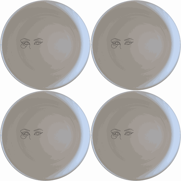Smokey Glaring Womens Eyes Bowl Set of 4 - Range 3