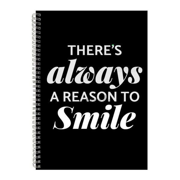 Smile A4 Notebook Spiral Lined Motivational Saying Graphic Notepad Gift 186