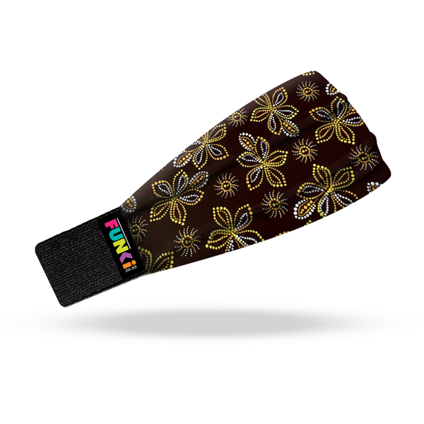 FUNki Yellow Flower Pattern Adult Headband