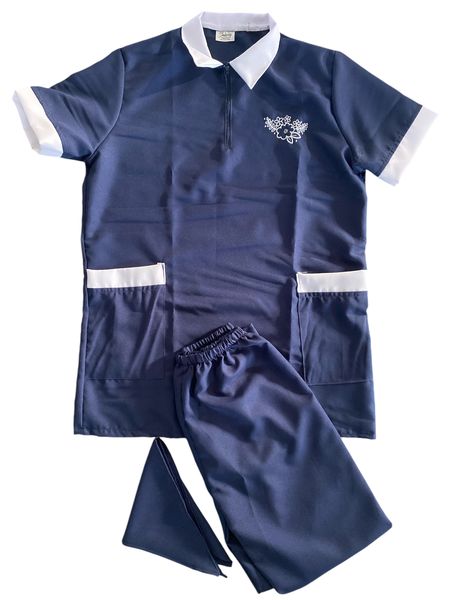 Domestic Uniform 3 Piece - Navy &amp; White