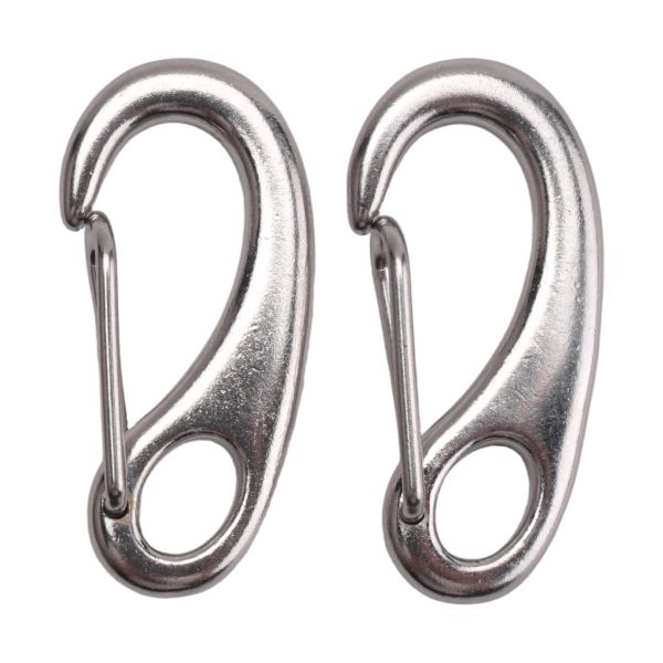 2PCS Boat Marine Egg Shape Spring Snap Quick Carabiner Outdoor Buckle