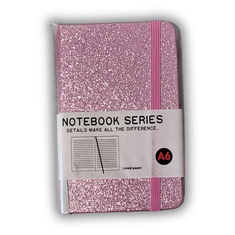 Mini Pink Glitter Notebook A6 Image