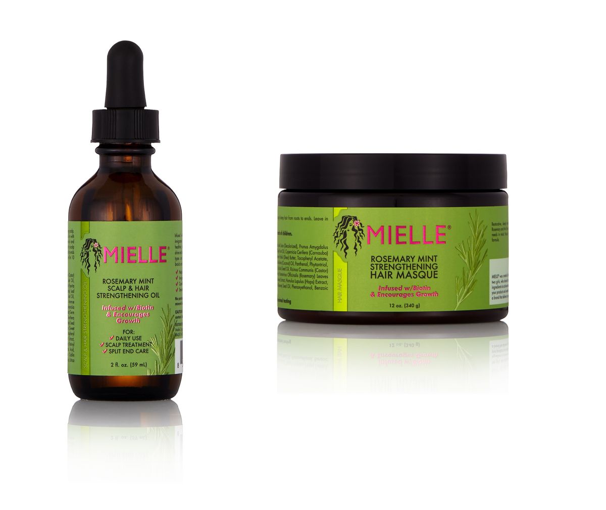 Mielle Rosemary Mint Strengthening Oil and Hair Masque Pack Shop